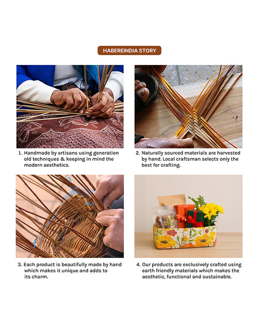 Study Table Organiser | Wardrobe Basket | Office Desk Organiser | Jute Table Basket
