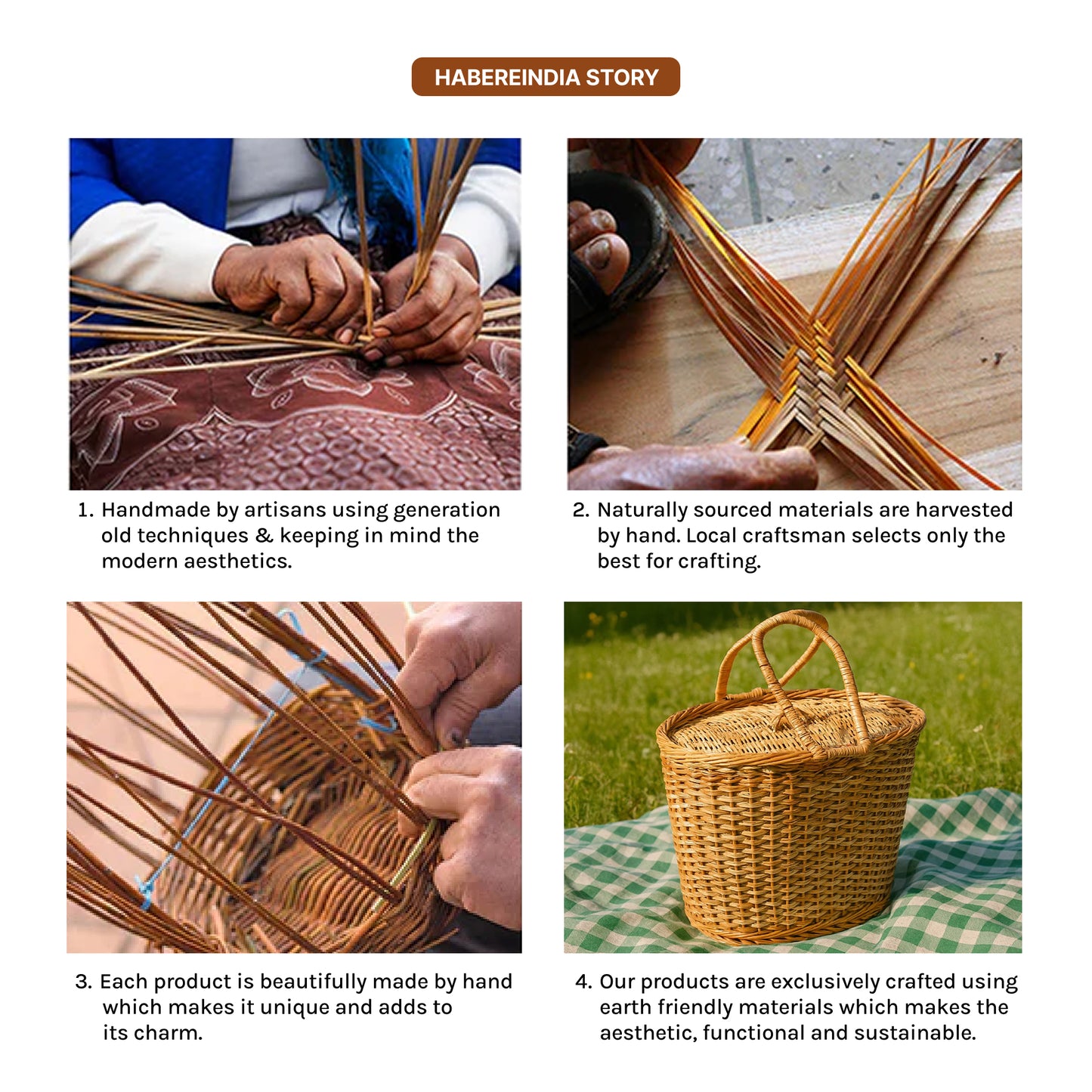 Wicker Picnic Basket | Wicker Lunch Basket | Toy Storage Basket