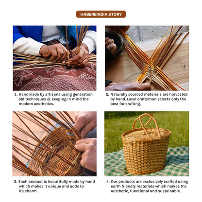 Wicker Picnic Basket | Wicker Lunch Basket | Toy Storage Basket