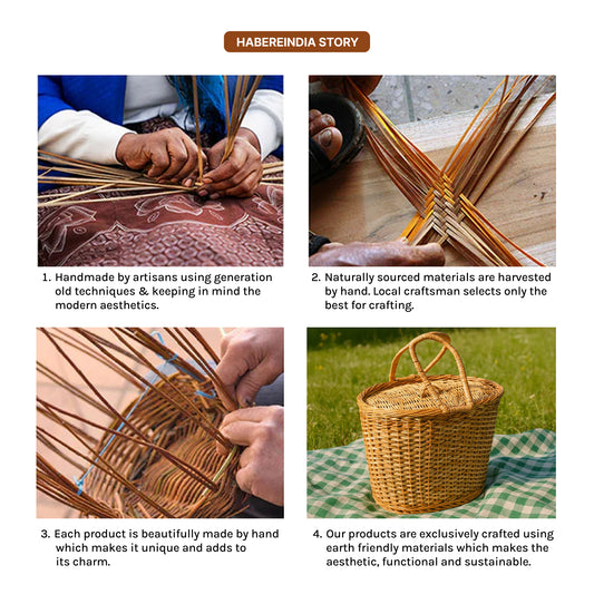 Wicker Picnic Basket | Wicker Lunch Basket | Toy Storage Basket