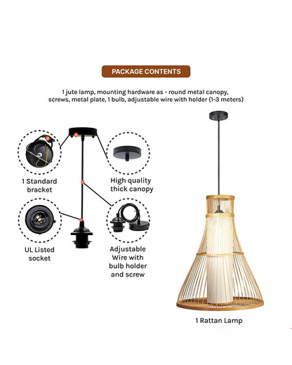 Modern Bamboo Hanging Lamp for Balcony and Hall