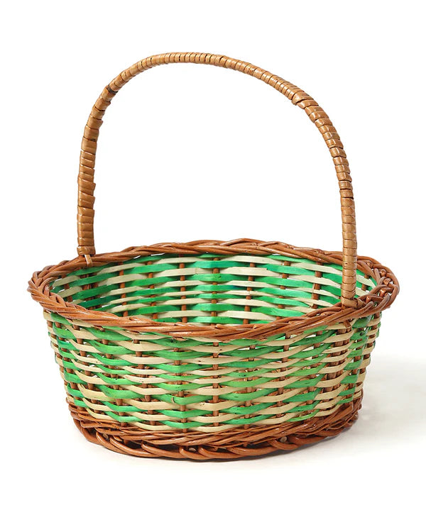 Handmade Wicker Fruit Basket in Pyala Shape for Gifting and Kitchen Storage