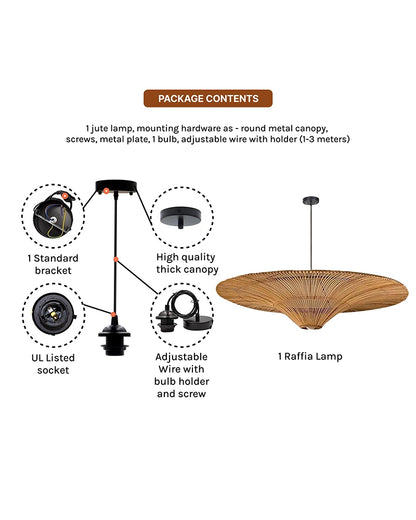 Handmade Bamboo Pendant Light for Balcony and Patio