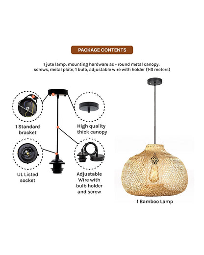 Elegant Bamboo Ceiling Lamp for Home and Balcony