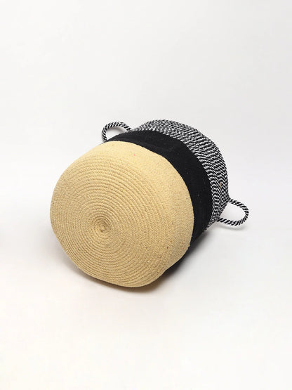 Multipurpose Cotton Storage Basket for Laundry, Toys, and Decorative Home Organization