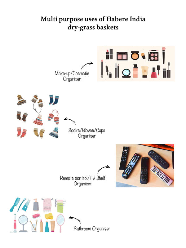 Artisan Seagrass Lid Box for Jewelry, Belts & Scarves