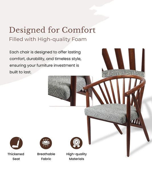 Durable Acacia Wood Chairs for Home and Balcony Use