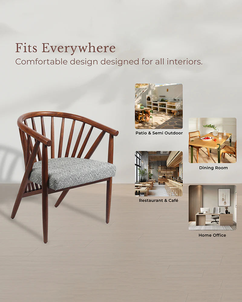 Durable Acacia Wood Chairs for Home and Balcony Use