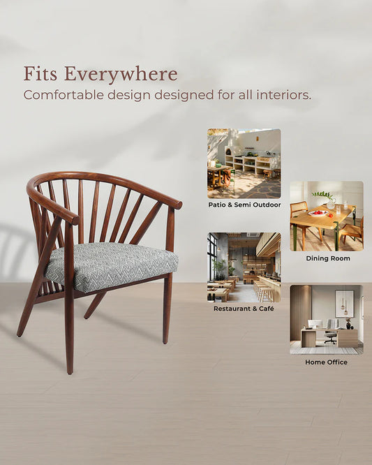 Durable Acacia Wood Chairs for Home and Balcony Use