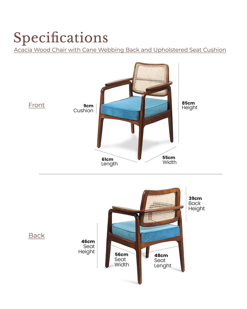 Comfortable Acacia Wood Chairs for Bedroom and Lounge
