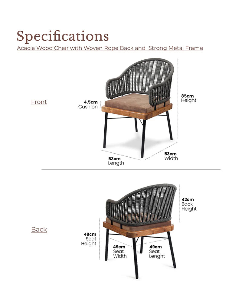 Comfortable Acacia Wood Chairs for Lounge and Home Decor