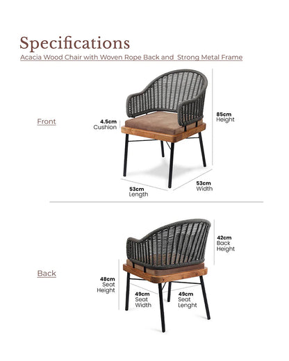 Comfortable Acacia Wood Chairs for Lounge and Home Decor