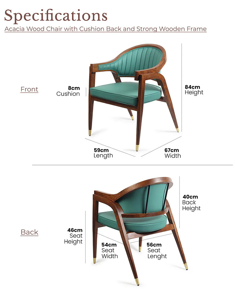 Handcrafted Acacia Wooden Chairs for Modern Home Decor