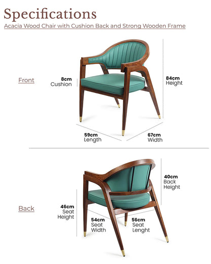 Handcrafted Acacia Wooden Chairs for Modern Home Decor