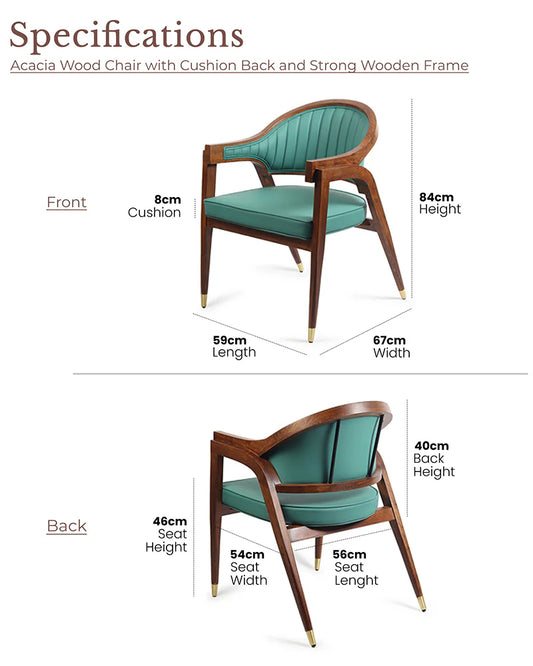 Handcrafted Acacia Wooden Chairs for Modern Home Decor