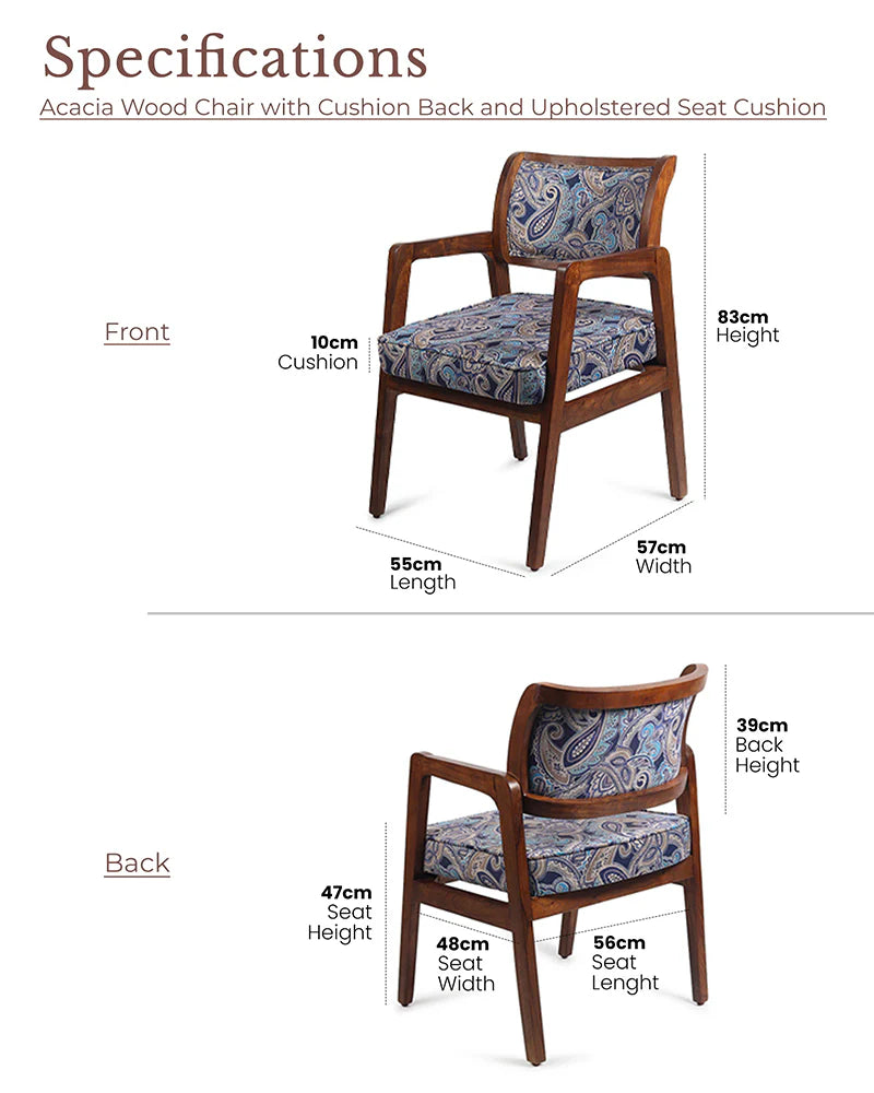 Rustic Acacia Wood Chairs Perfect for Living Room Corners