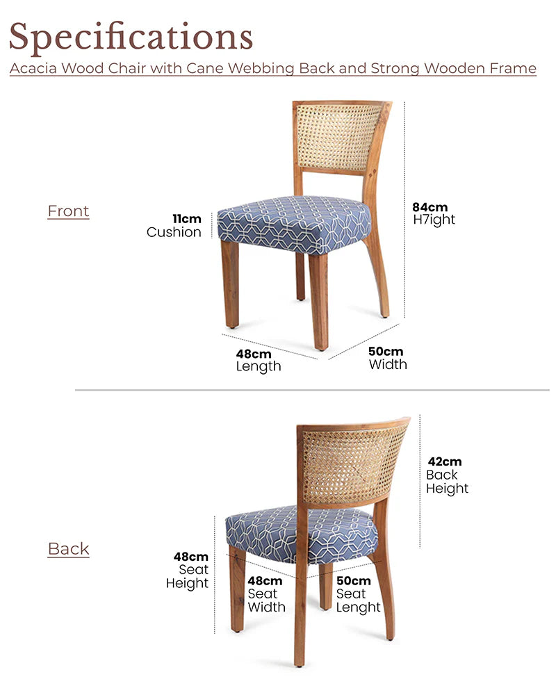 Elegant Acacia Wood Chairs for Living Room
