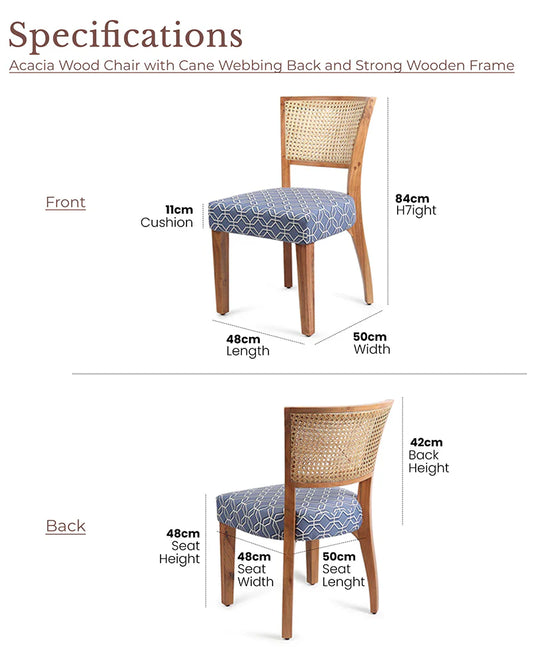 Elegant Acacia Wood Chairs for Living Room