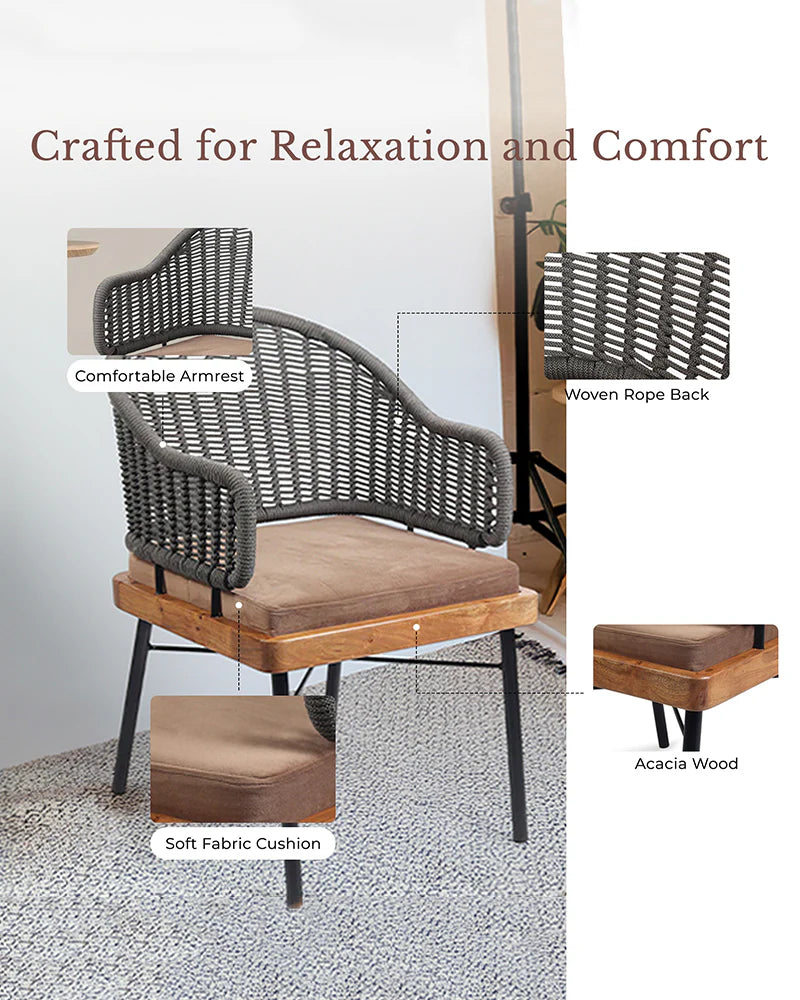 Comfortable Acacia Wood Chairs for Lounge and Home Decor
