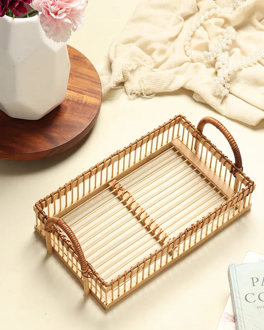 Eco-Friendly Bamboo Serving Tray for Gifts, Snacks, and Home Styling