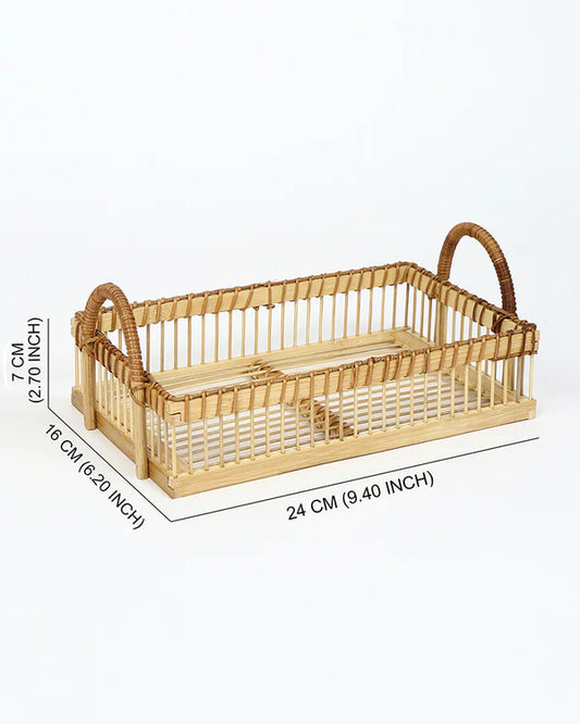 Eco-Friendly Bamboo Serving Tray for Gifts, Snacks, and Home Styling