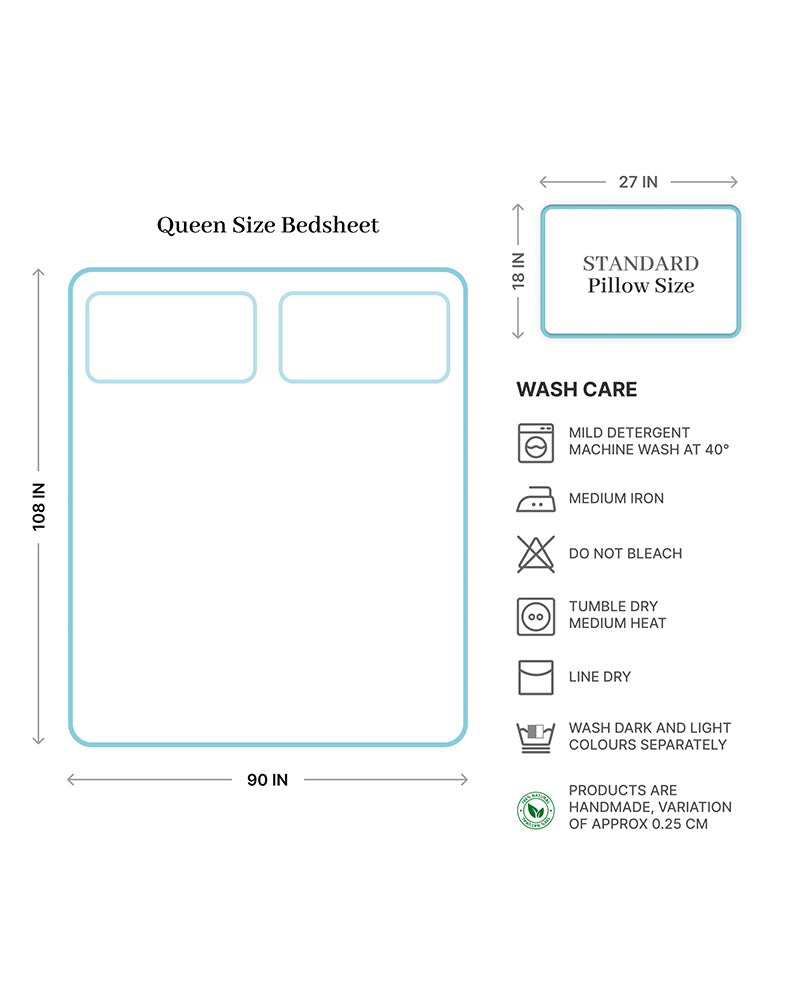 Designer Cotton Bedsheets with Pillow Covers for Home Decor and Gift Purpose