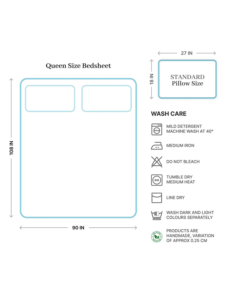 Designer Cotton Bedsheets with Pillow Covers for Home Decor and Gift Purpose