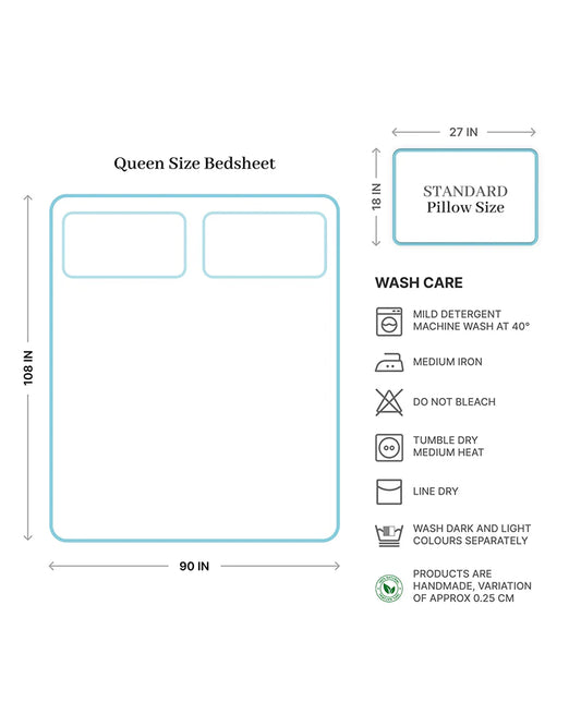 Designer Cotton Bedsheets with Pillow Covers for Home Decor and Gift Purpose