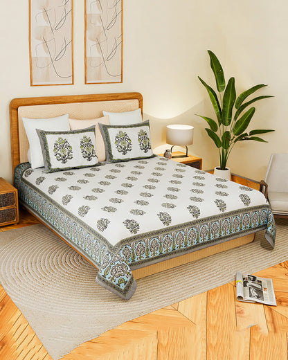 Comfortable Cotton Double Bedsheet King Size Set for Daily Use and Gifting