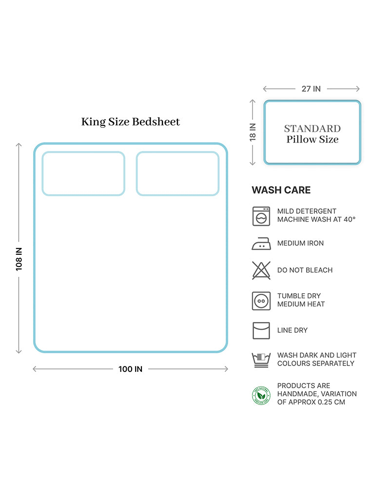 Comfortable Cotton Double Bedsheet King Size Set for Daily Use and Gifting