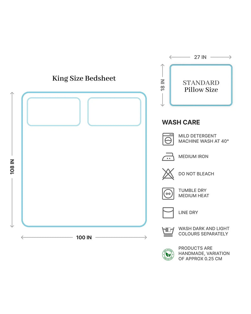 Comfortable Cotton Double Bedsheet King Size Set for Daily Use and Gifting