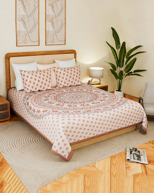 Soft Cotton Bedsheets for Double Bed and Queen Size Bed with Pillow Covers
