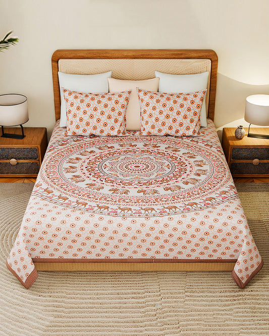 Soft Cotton Bedsheets for Double Bed and Queen Size Bed with Pillow Covers