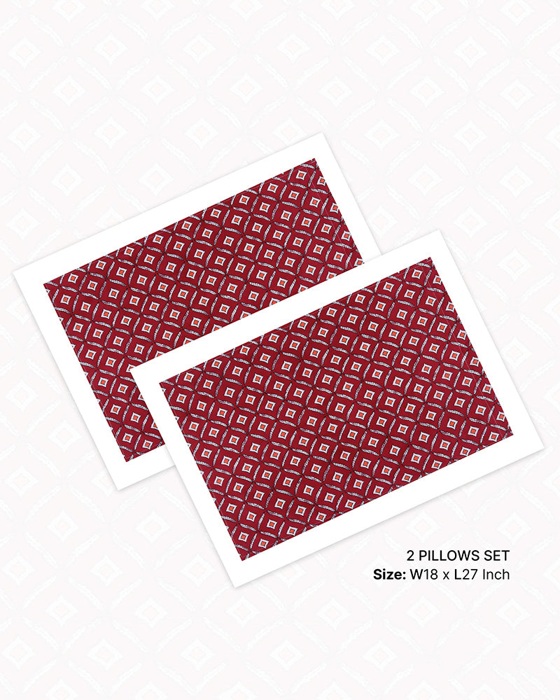 Pure Cotton Double Bed Sheet Set for King Size Bed with Stylish Pillow Covers