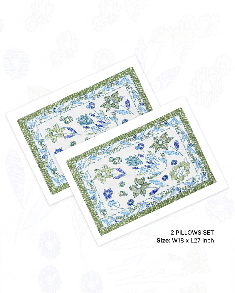 Pure Cotton Double Bedsheet Set with Pillow Covers for King Size Bed