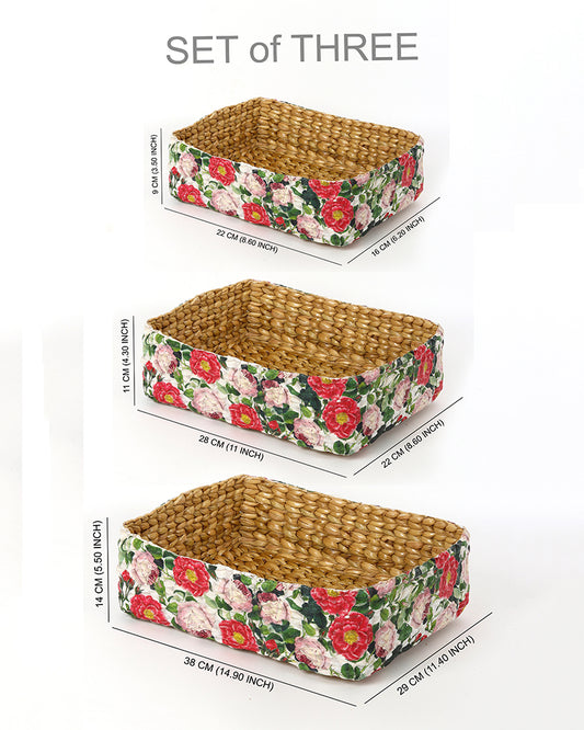 Office Desk Organizer | Stationary Organizers Box | Jute Table Organiser - Rectangular