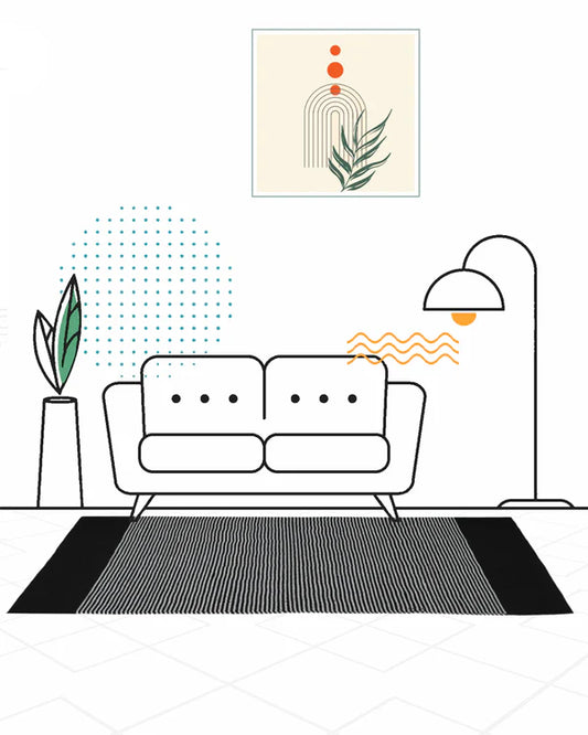 Nachttischläufer aus Baumwolle