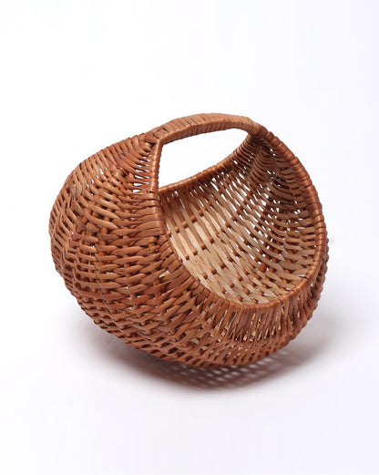 Handwoven Wicker Chand Hamper for Fruits, Storage, and Stylish Home Organisation