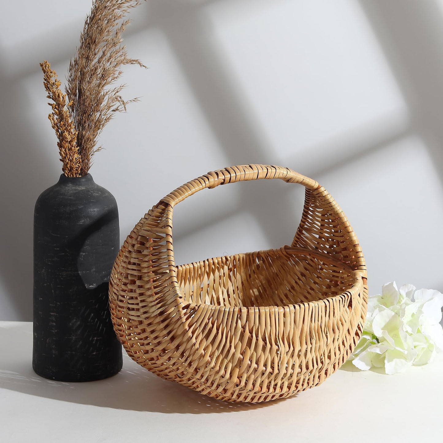 Decorative Wicker Chand Basket for Home Storage and Gift Hamper