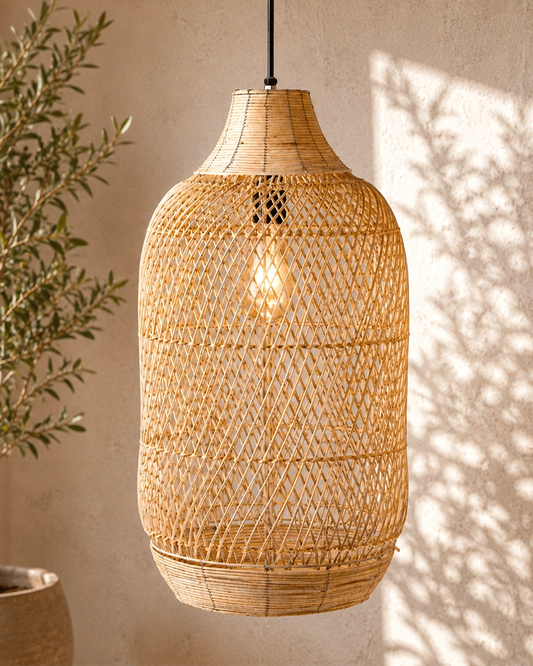 Natural Bamboo Pendant Lamp for Living Room Decoration