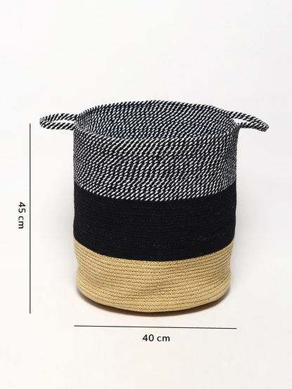 Multipurpose Cotton Storage Basket for Laundry, Toys, and Decorative Home Organization