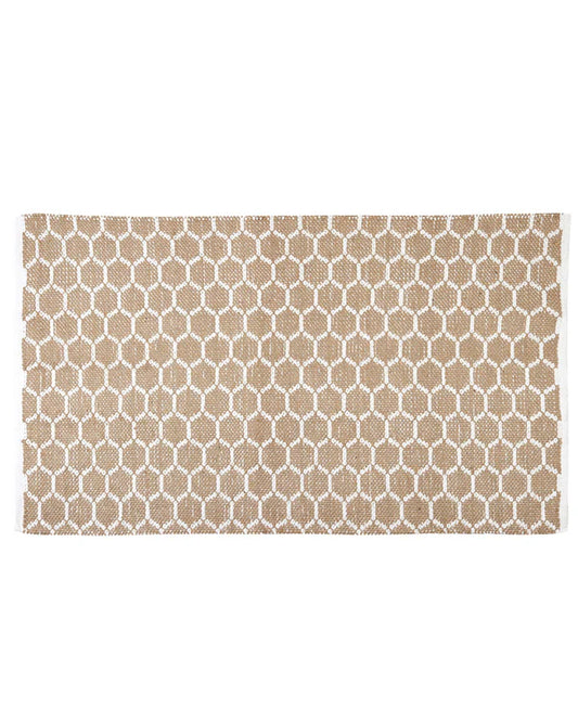 Natural Rectangular Jute Carpet For Dining Area