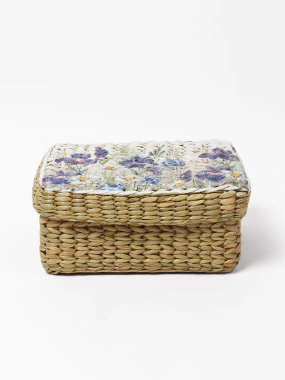 Handwoven Seagrass Storage Box for Wardrobe & Accessories