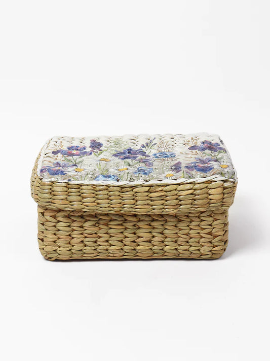 Handwoven Seagrass Storage Box for Wardrobe & Accessories
