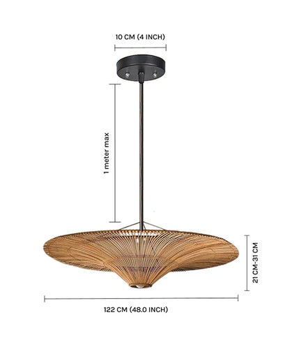 Handmade Bamboo Pendant Light for Balcony and Patio