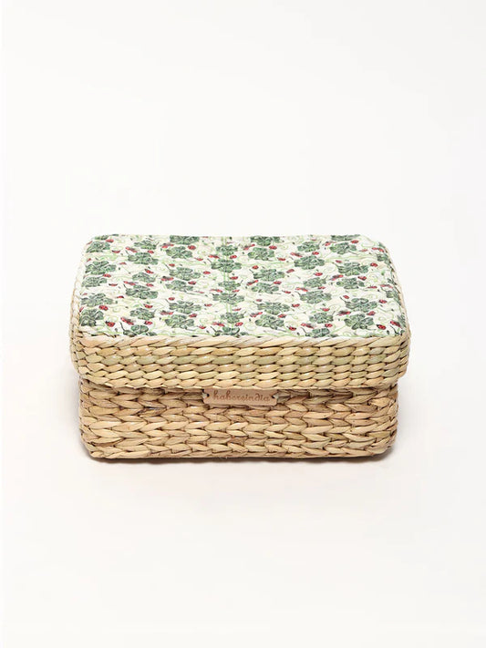 Handmade Seagrass Lid Box for Wardrobe & Accessories
