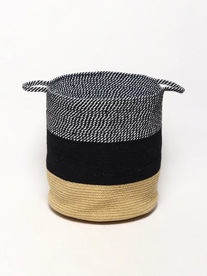 Multipurpose Cotton Storage Basket for Laundry, Toys, and Decorative Home Organization