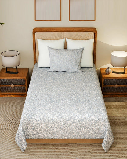 Premium Cotton Single Bedsheet 300 TC with Pillow Cover