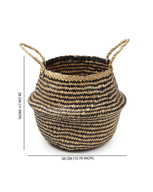 Elegant Belly Planter Basket for Soft, Earthy Interiors