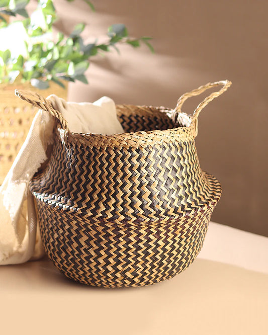 Multipurpose Seagrass Basket for Plants, Toys, and More